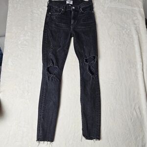 Agolde Los Angeles Premium Denim Jeans 27 Distressed Black Feel Good